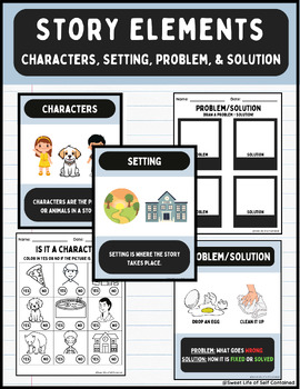 Story Elements Activities | Characters, Setting, Problem/Solution!