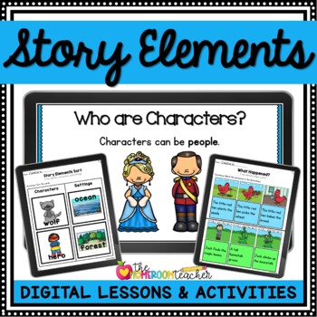 Preview of Story Elements Activities and Lesson Plans Reading Bundle for Google Classroom
