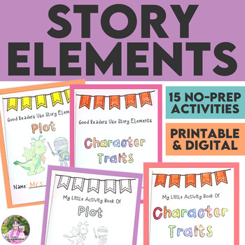 Story Elements Activities for Any Text BUNDLE | Print & Google™ Story ...