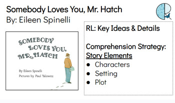 Preview of Story Elements Activity: Somebody Loves You, Mr. Hatch