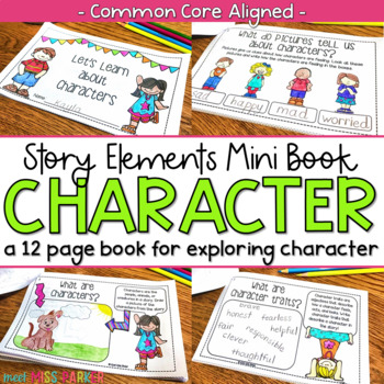 Story Elements Activity for Teaching Character by Meet Miss Parker