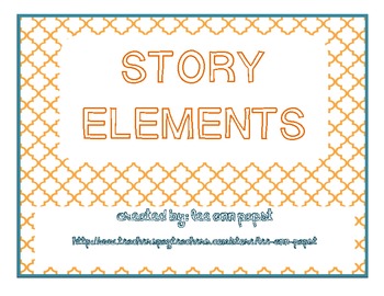story element anchor chart 1st grade