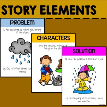 anchor chart elements of a story kinder