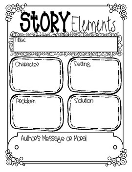 Story Elements Assessment/Graphic Organizer by Studly Peaches | TpT