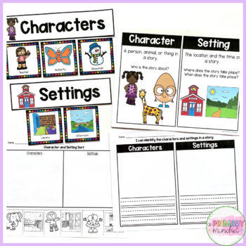 Story Elements BUNDLE | Character, Setting, Problem, Solution, Retell