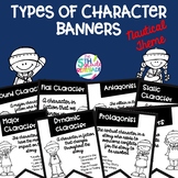 Types of Characters Banners Nautical Theme ~Black & White~