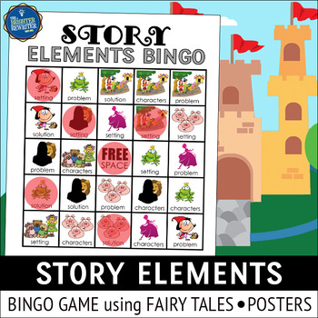 Preview of Story Elements Bingo Game and Posters