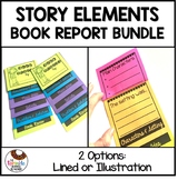 Fiction Book Report Template | Lined Version by The Sprinkle Topped Teacher