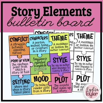 Story Elements Bulletin Board Kit by Lydia Taylor | TPT