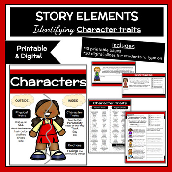 Story Elements Bundle- Characters, Theme, Setting, Plot, & Point of View