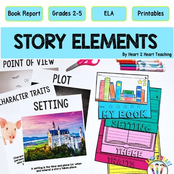 Story Elements Flip Book Book Report Flip Book Story Elements Graphic ...