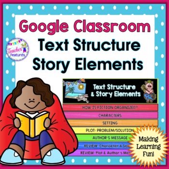 Preview of Digital Reading Activities TEXT STRUCTURE & STORY ELEMENTS Google Slides