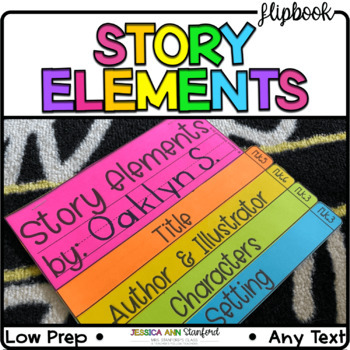 Story Elements Flipbook by Jessica Ann Stanford | TpT