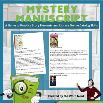Preview of Story Elements Game: Mystery Manuscript