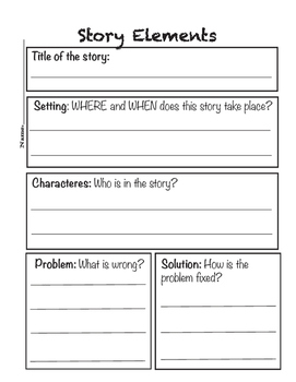 Story Elements Graphic Organizer by Sarah Hartman | TpT
