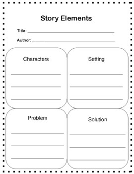Story Elements Graphic Organizer by Kristen's Klassroom | TpT