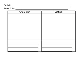 Preview of Story Elements Graphic Organizer - Character, Setting, Problem, Solution