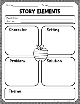 story elements graphic organizer setting