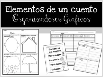 Preview of Story Elements Graphic Organizer SPANISH