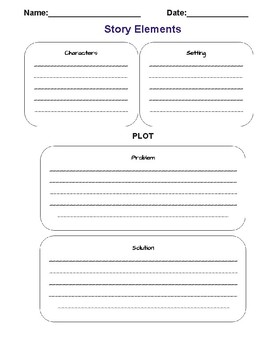 Story Elements Graphic Organizer-Single- by Natalee Ochoa | TPT