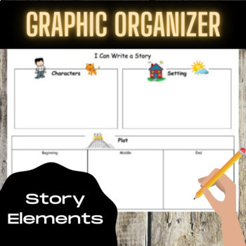 Preview of Story Elements Graphic Organizer for Fiction Stories