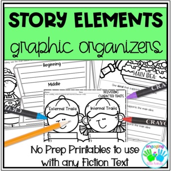 Story Elements Graphic Organizers by Engaging Little Hands | TPT