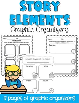 Preview of Story Elements Graphic Organizers | Fiction | Reading Comprehension | No Prep!
