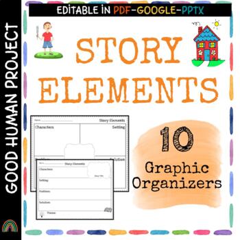 Story Elements Graphic Organizers | Reading Strategy | Editable | TPT