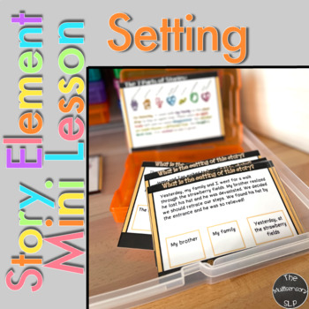 Preview of ID Setting-Story Elements-Printable Task Cards-Deck 2/7