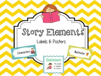 Story Elements - Labels & Posters by Mollie Chang | TPT