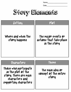 Story Elements Notes page and posters by Ron Brooks | TPT