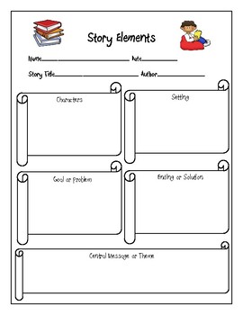 Story Elements Organizer by Ankerman Educational Resources | TpT