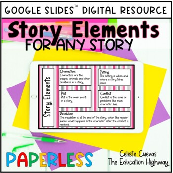 Story Elements Organizers and Student Notes with Google Slides™ | TpT