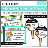 Story Elements Poster Set & Comprehension Wands