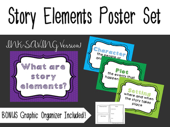 Story Elements Posters & Graphic Organizer by Owl Star Teaching | TPT