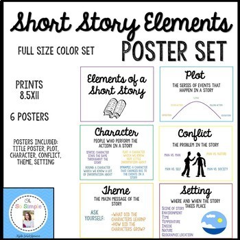 Story Elements Posters by Oh So Simple ELA | Teachers Pay Teachers