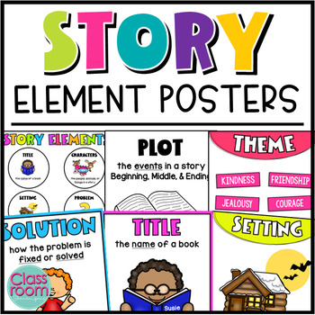 Story Elements Posters for the Elementary Classrooms by Classroom ...