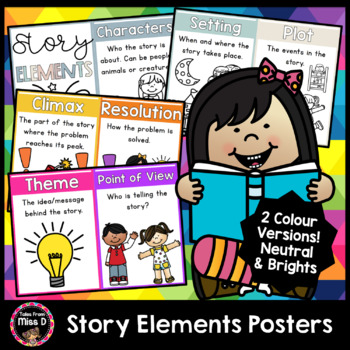 Story Elements Posters by Tales From Miss D | Teachers Pay Teachers