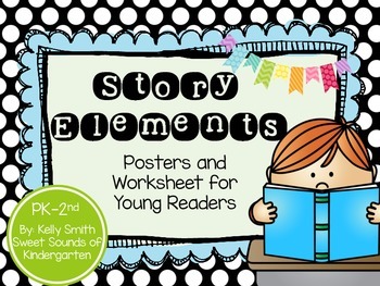 Preview of Story Elements- Posters & Worksheet FREEBIE!!