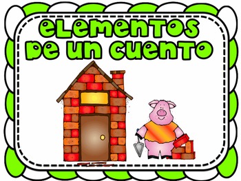 Preview of Story Elements Posters and Reading Response Sheets in Spanish