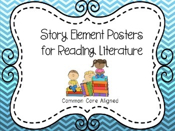 Story Elements Posters for Reading Literature by Mrs Tompkins Classroom