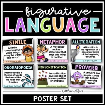 Preview of Figurative Language Posters for the Classroom - Reading Comprehension