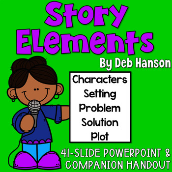 Preview of Story Elements PowerPoint Lesson with Practice Passages