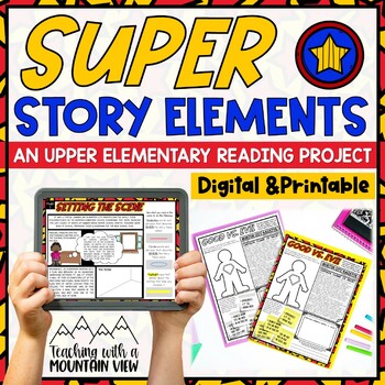 Preview of Story Elements Reading Project | Reading Comprehension Enrichment