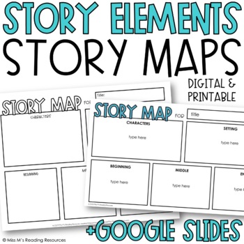 Preview of Story Elements Graphic Organizer | Story Maps