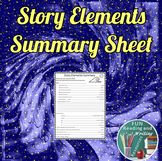 Story Elements Summary Worksheet and Plot Diagram - Printa