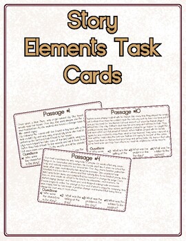 Preview of Story Elements Task Cards