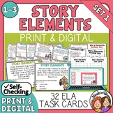 Story Elements Task Cards Set 1 - Setting, Character, Problem, and Solution