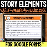 Story Elements Task Cards for Assessment, Quiz, Homework (