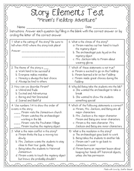 Story Elements Test by Jenifer Bazzit - Thrive in Grade Five | TPT